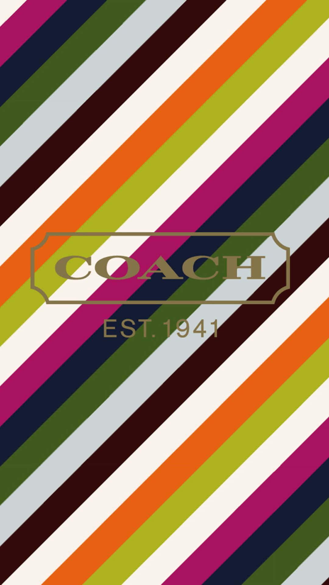 Coach Logo, gold Coach logo, establishment year, Full HD Phone Wallpaper