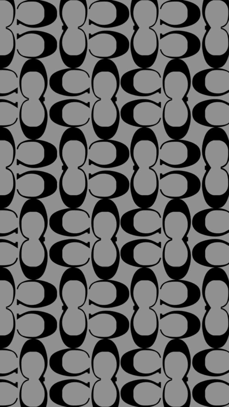 Coach Logo, black, gray, HD Phone Wallpaper
