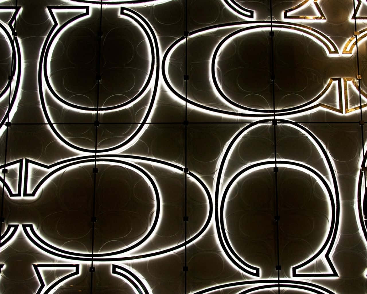 Coach Logo, neon sign, abstract curved shapes, HD Desktop Wallpaper