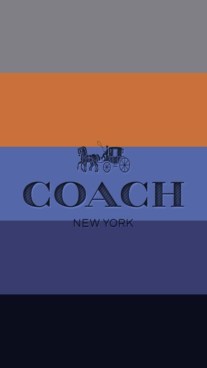 Coach logo, horse carriage, gray, HD Phone Wallpaper