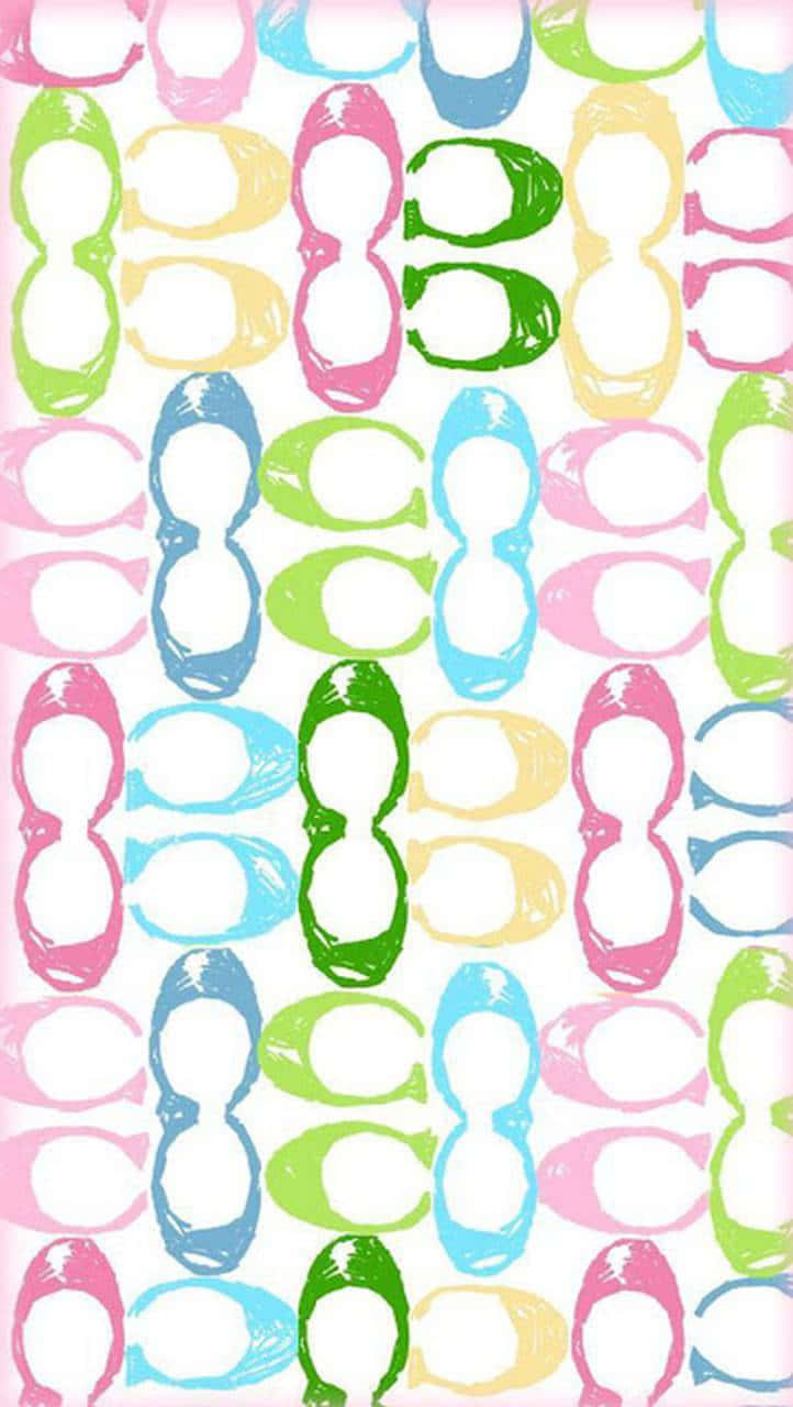 COACH logo, hourglass shapes, pastel tones, HD Phone Wallpaper