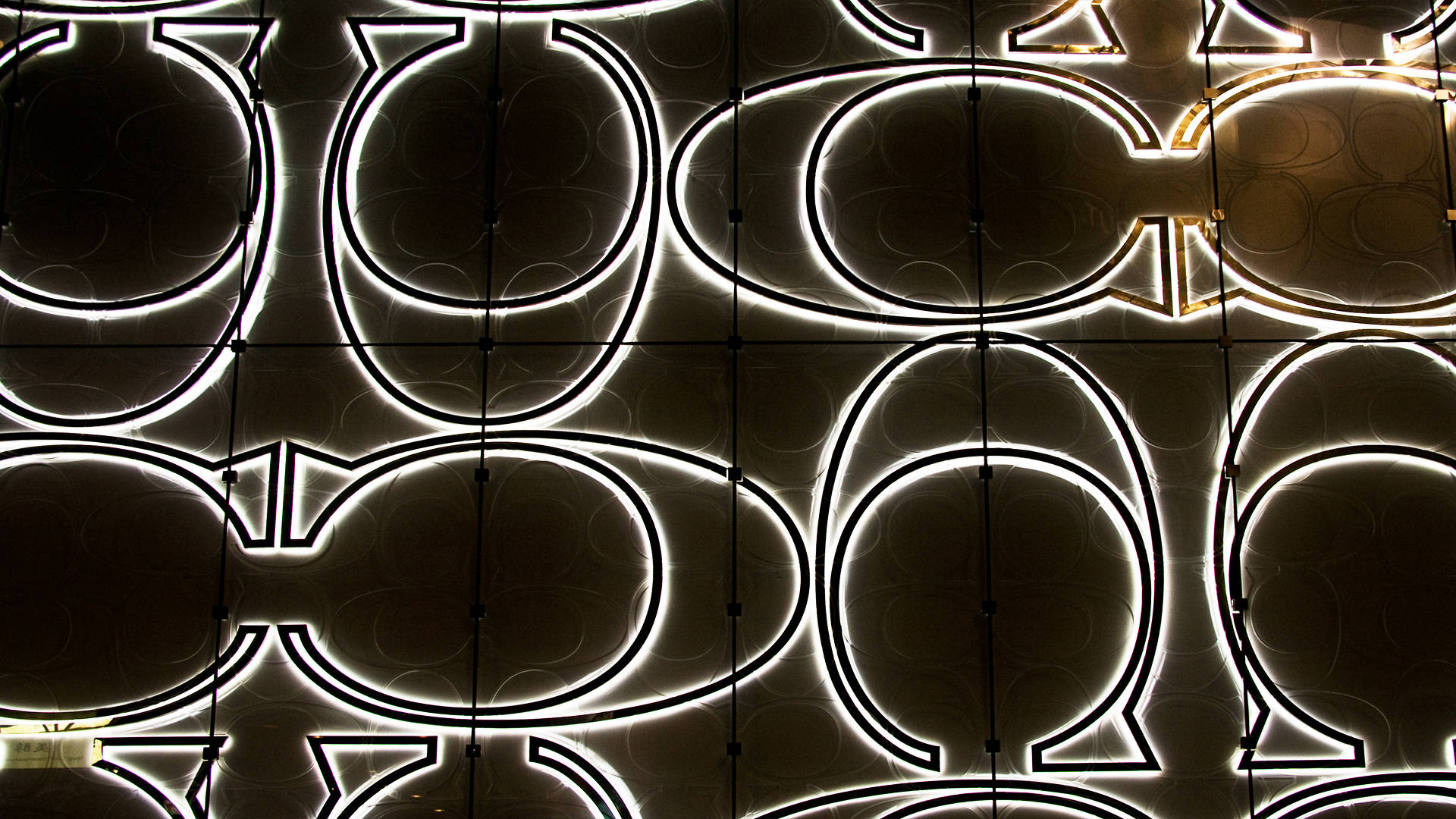 Coach Logo, LED Signage, neon pattern, Full HD Desktop Wallpaper