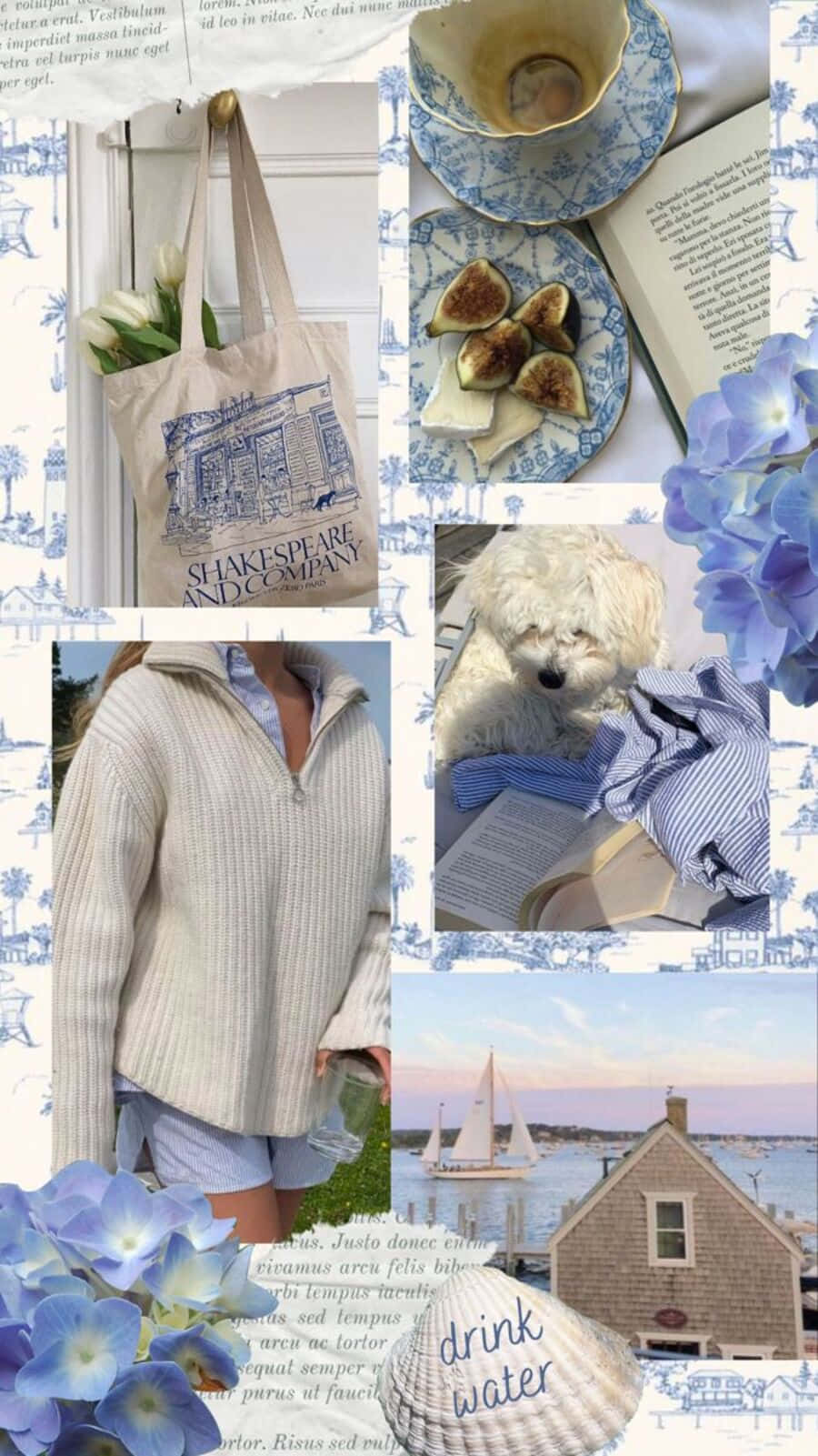 Coastal Granddaughter, dog reading, sailboats, HD Phone Wallpaper
