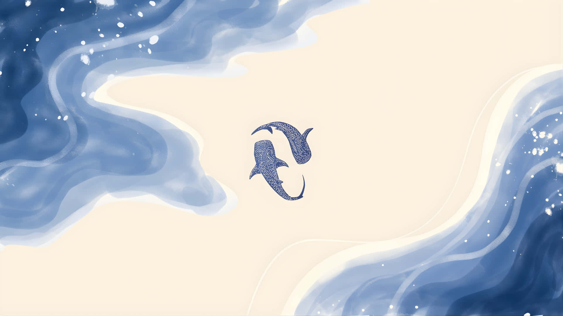 coastal, ocean waves, blue dolphins, Full HD Desktop Wallpaper