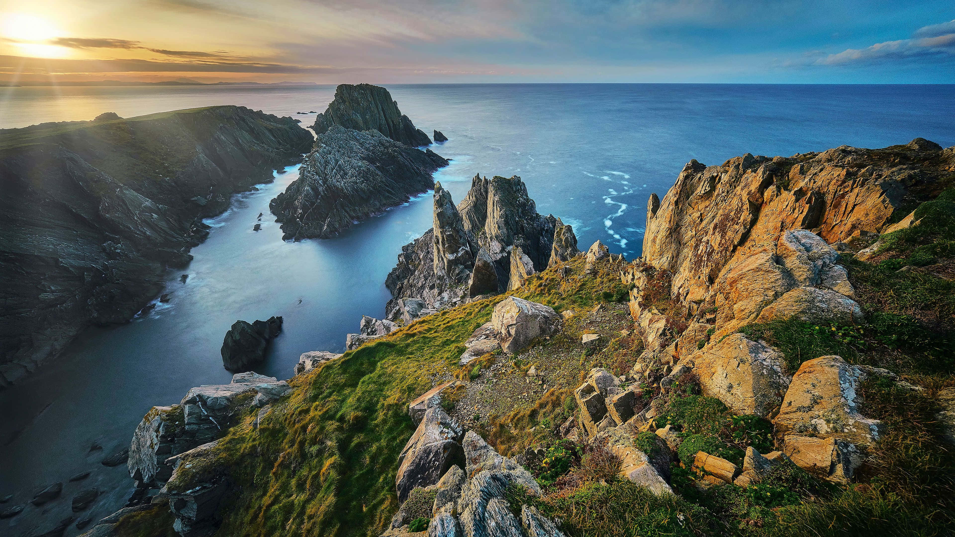 Coastline, 3840 x 2160, Sunset, 4K Desktop Wallpaper