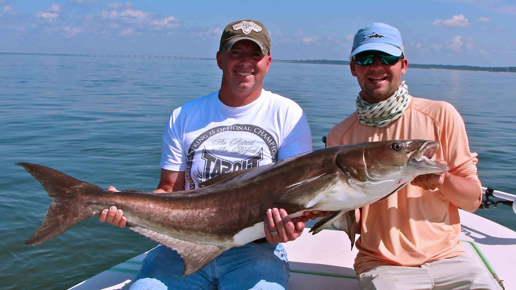 Cobia, anglerswith, sunny boat, HD Desktop Wallpaper