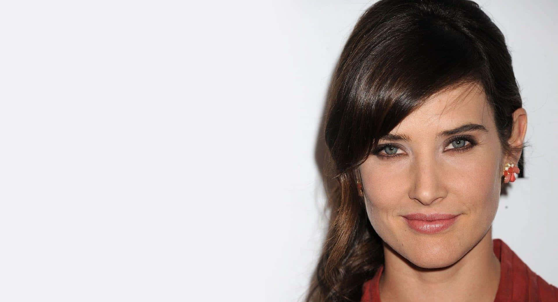 Cobie Smulders, dark hair, green eyes, Full HD Desktop Wallpaper