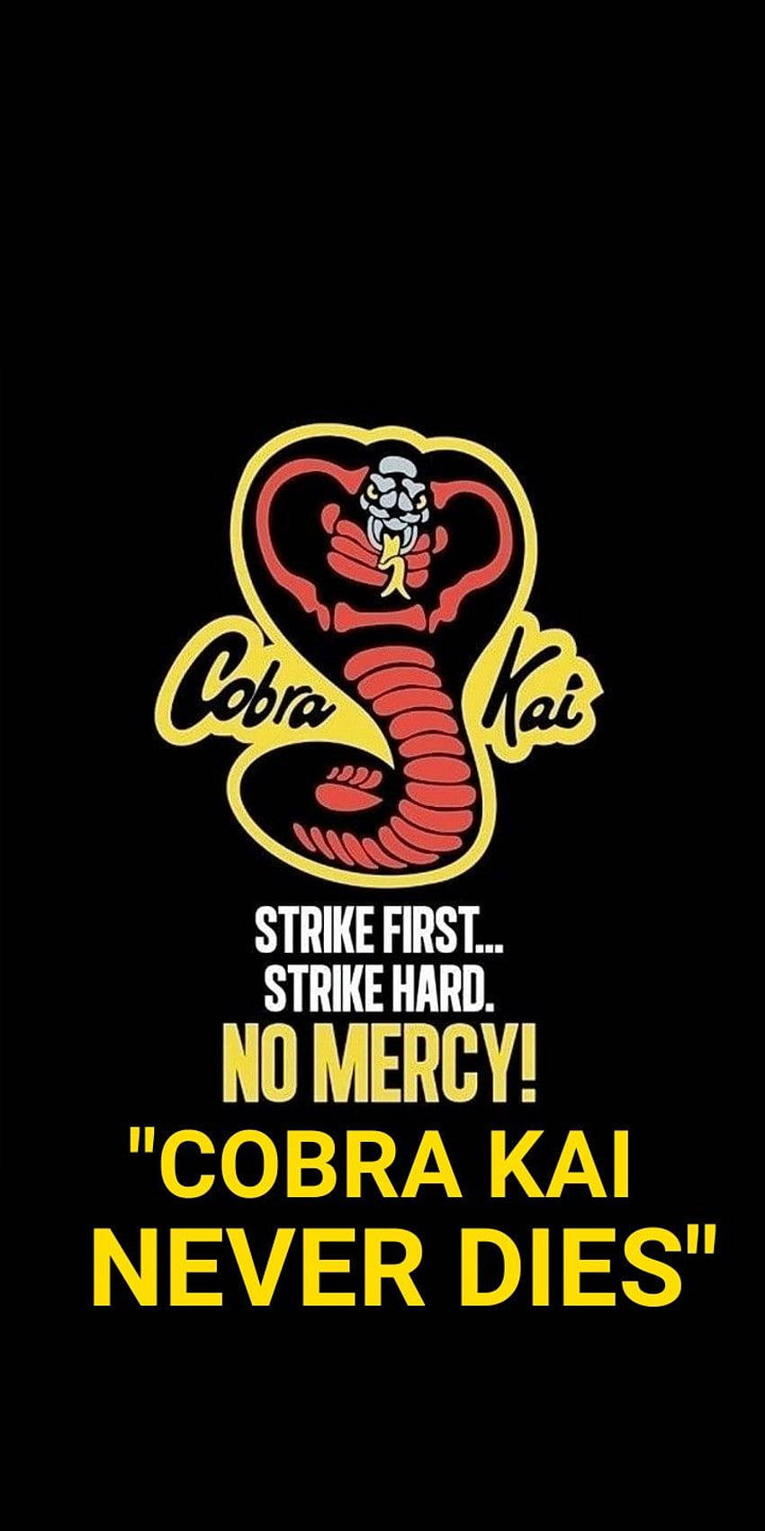 Cobra Kai Phone, Cobra Kai, red and yellow, HD Phone Wallpaper