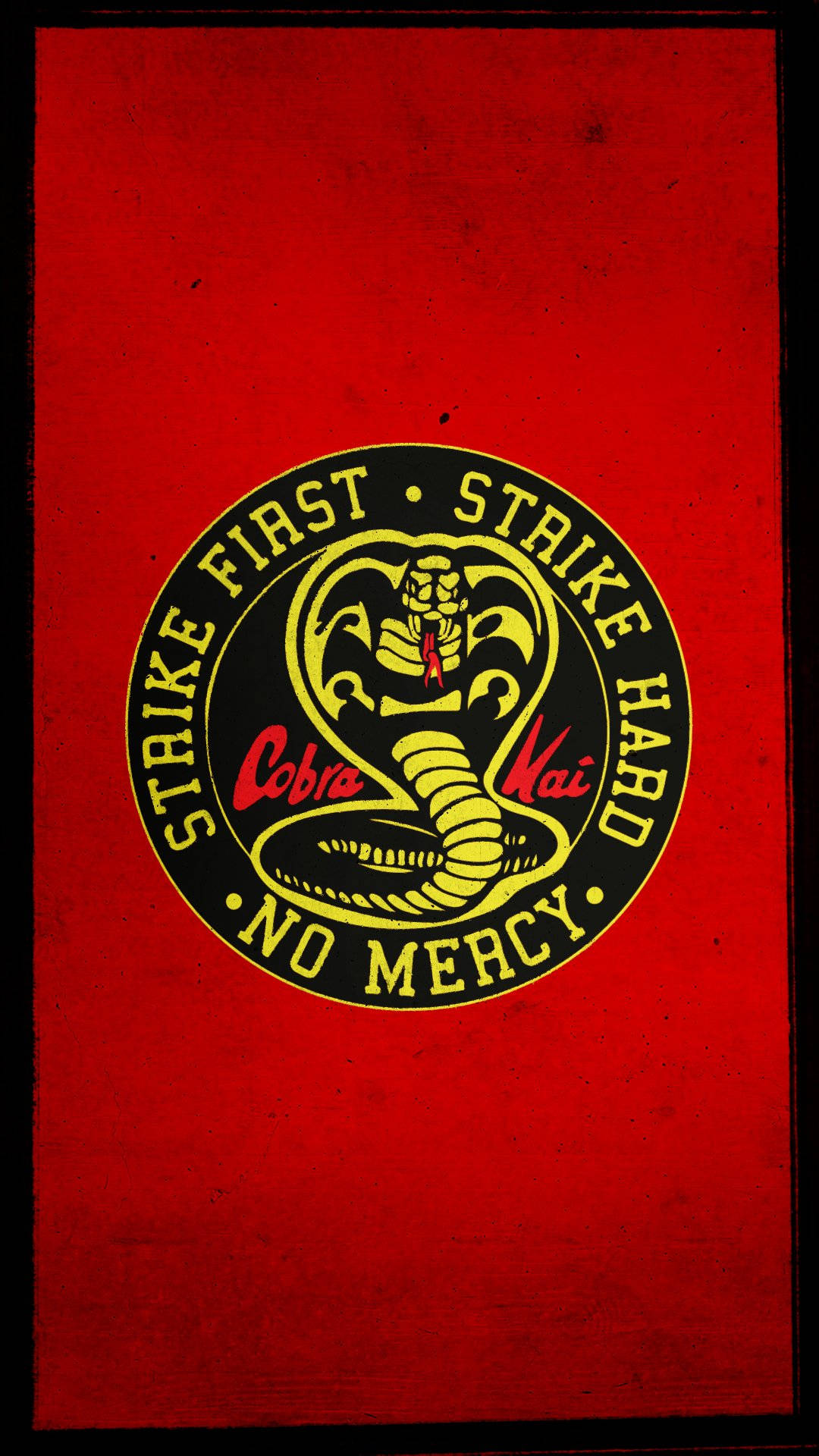 Cobra Kai Phone, Cobra Kai logo, yellow cobra, Full HD Phone Wallpaper