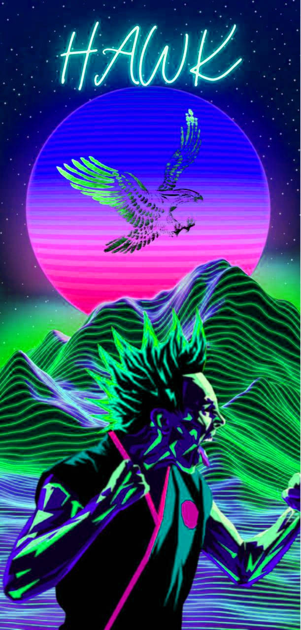 Cobra Kai Phone, spiky-haired figure, hawk, HD Phone Wallpaper