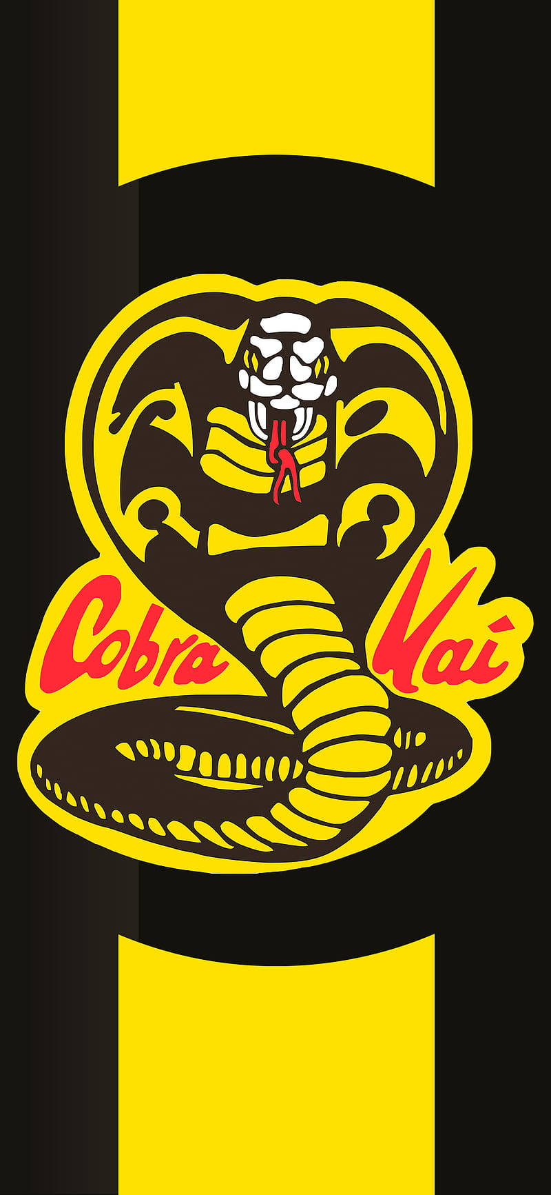 Cobra Kai Phone, Cobra Kai, yellow and black cobra logo, HD Phone Wallpaper