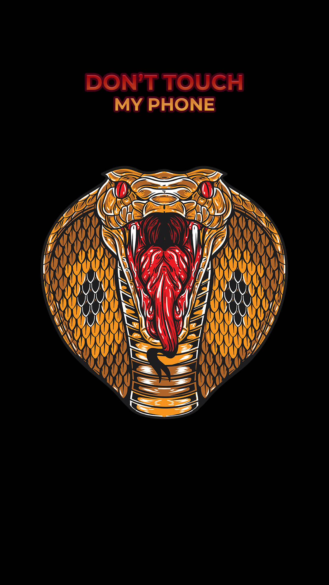 Cobra Kai Phone, Cobra, red tongue, Full HD Phone Wallpaper