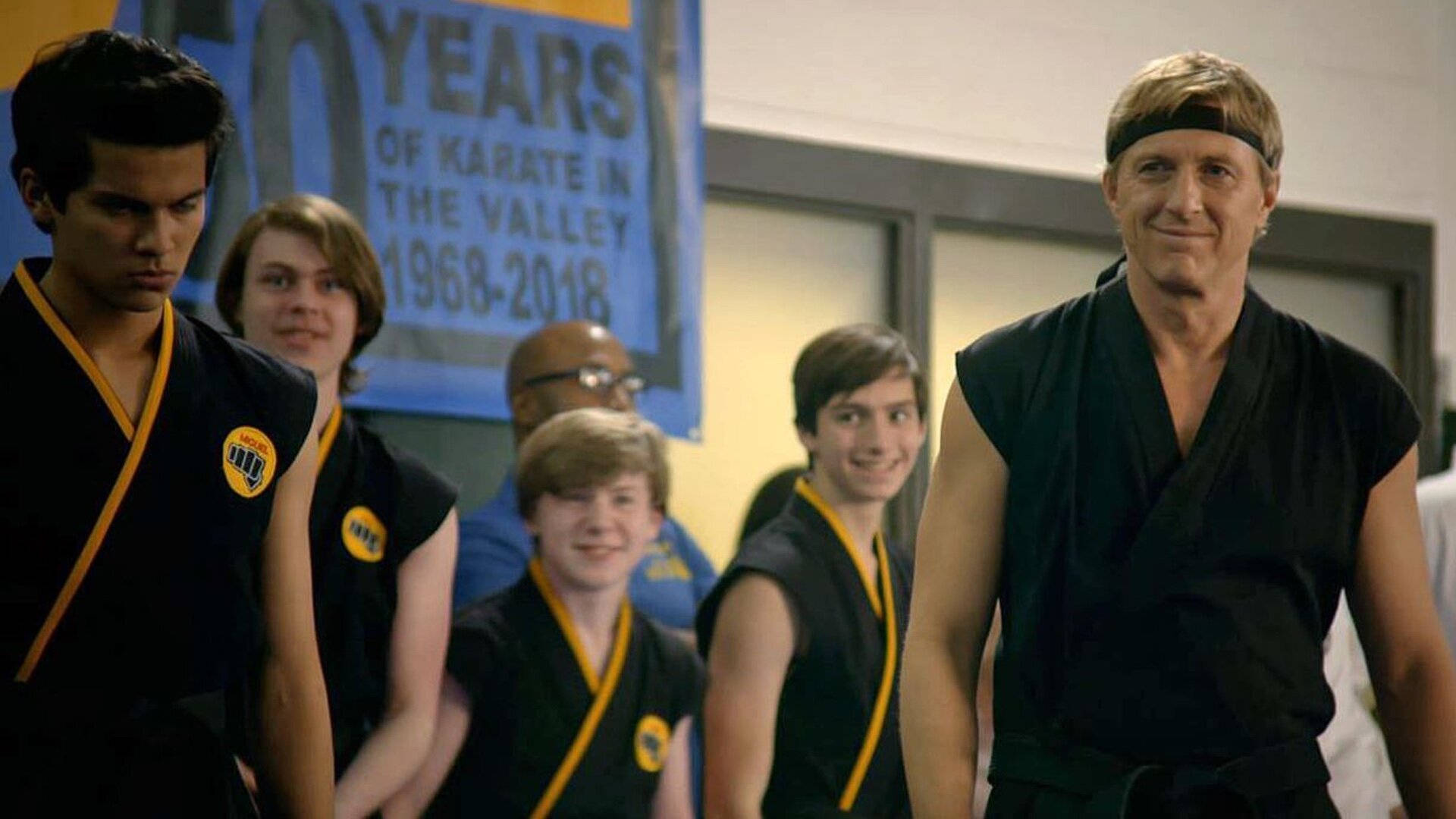 Cobra Kai, karate instructor, students, Full HD Desktop Wallpaper