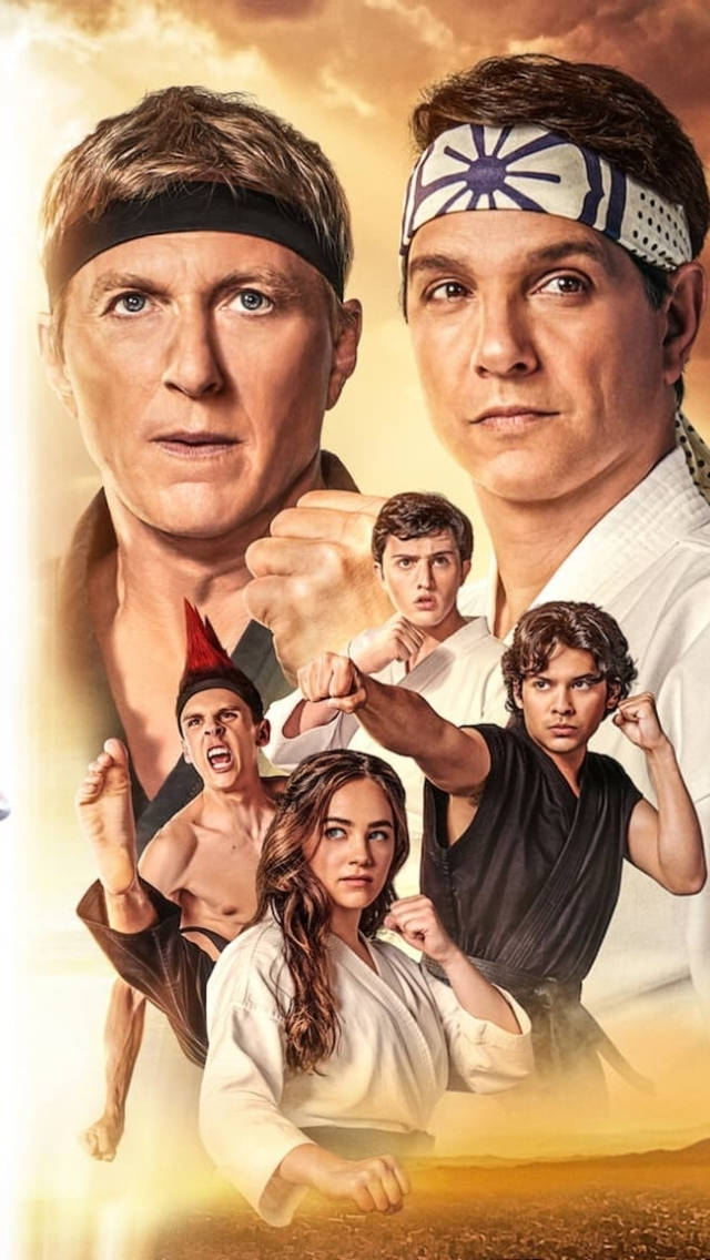 Cobra Kai, phone, lightning effects, SD Phone Wallpaper