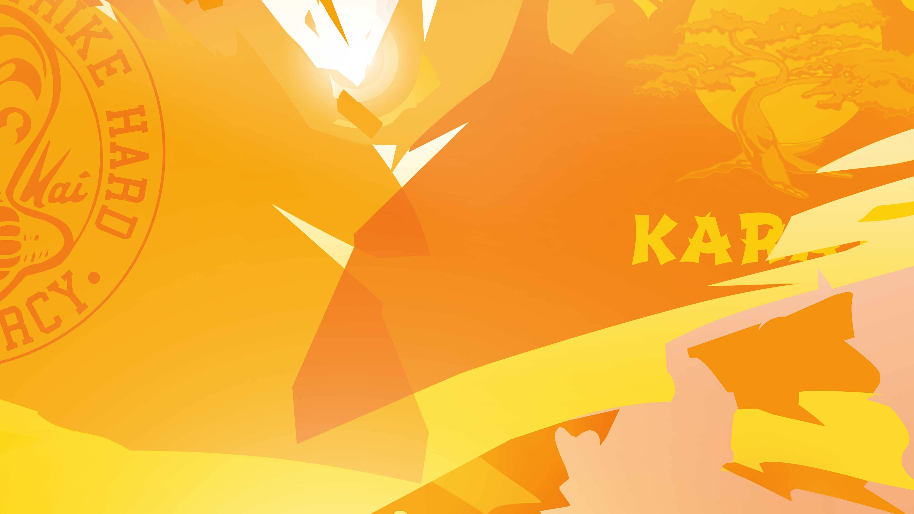 Cobra Kai, yellow, orange, 4K Desktop Wallpaper