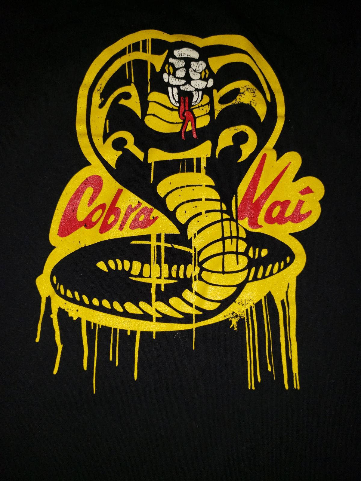 Cobra Kai, yellow, red, HD Phone Wallpaper