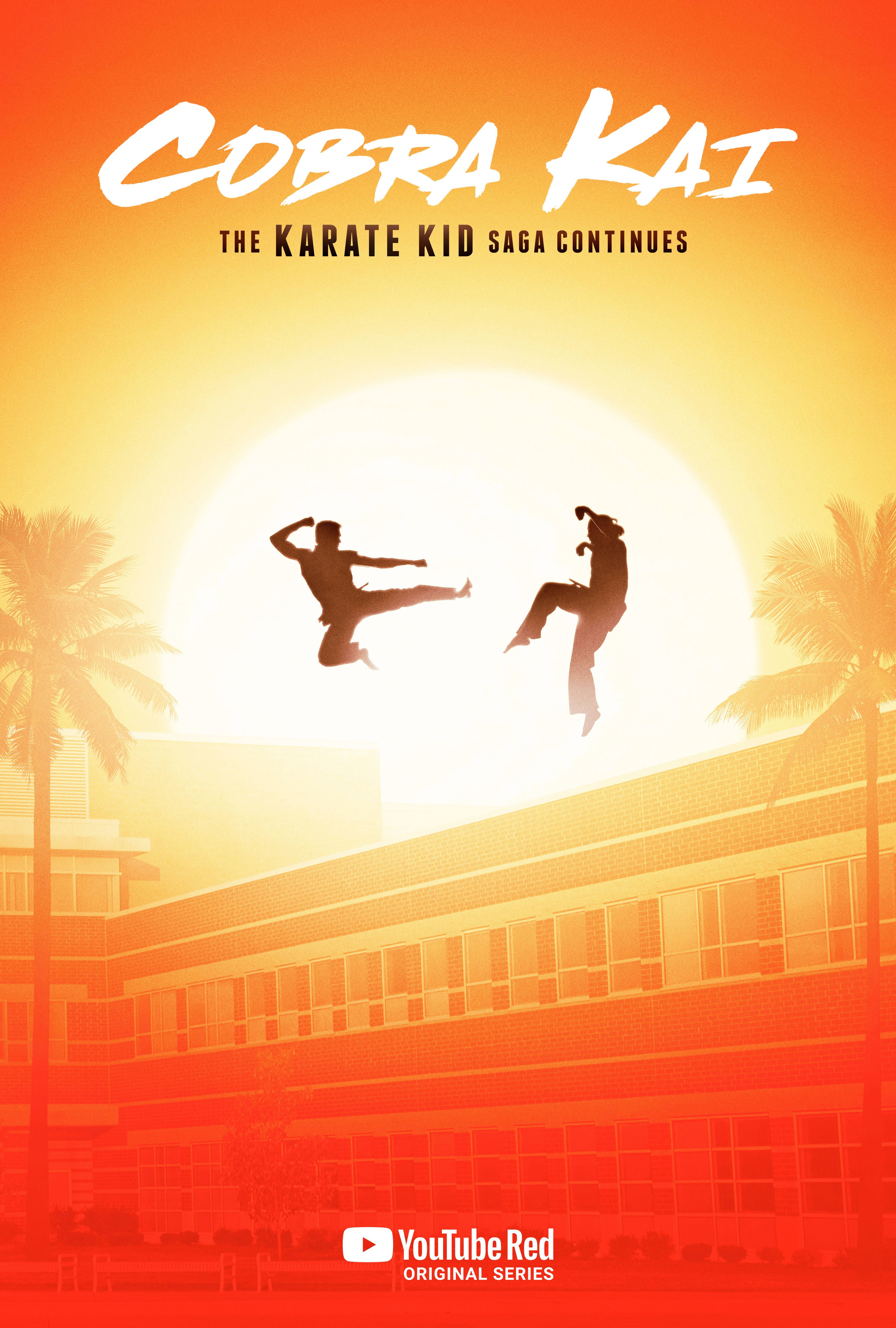 Cobra Kai, sunset, school building, 5K Phone Wallpaper