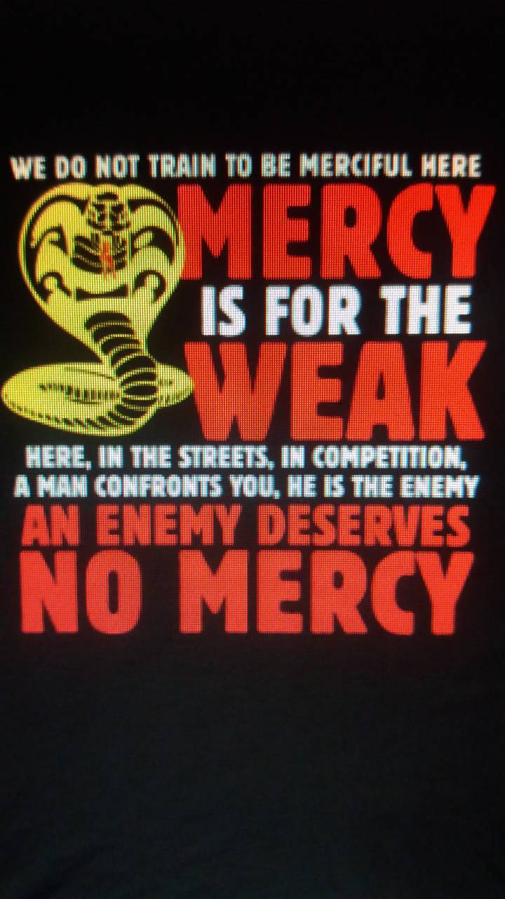 Cobra Kai, yellow cobra, red text, HD Phone Wallpaper