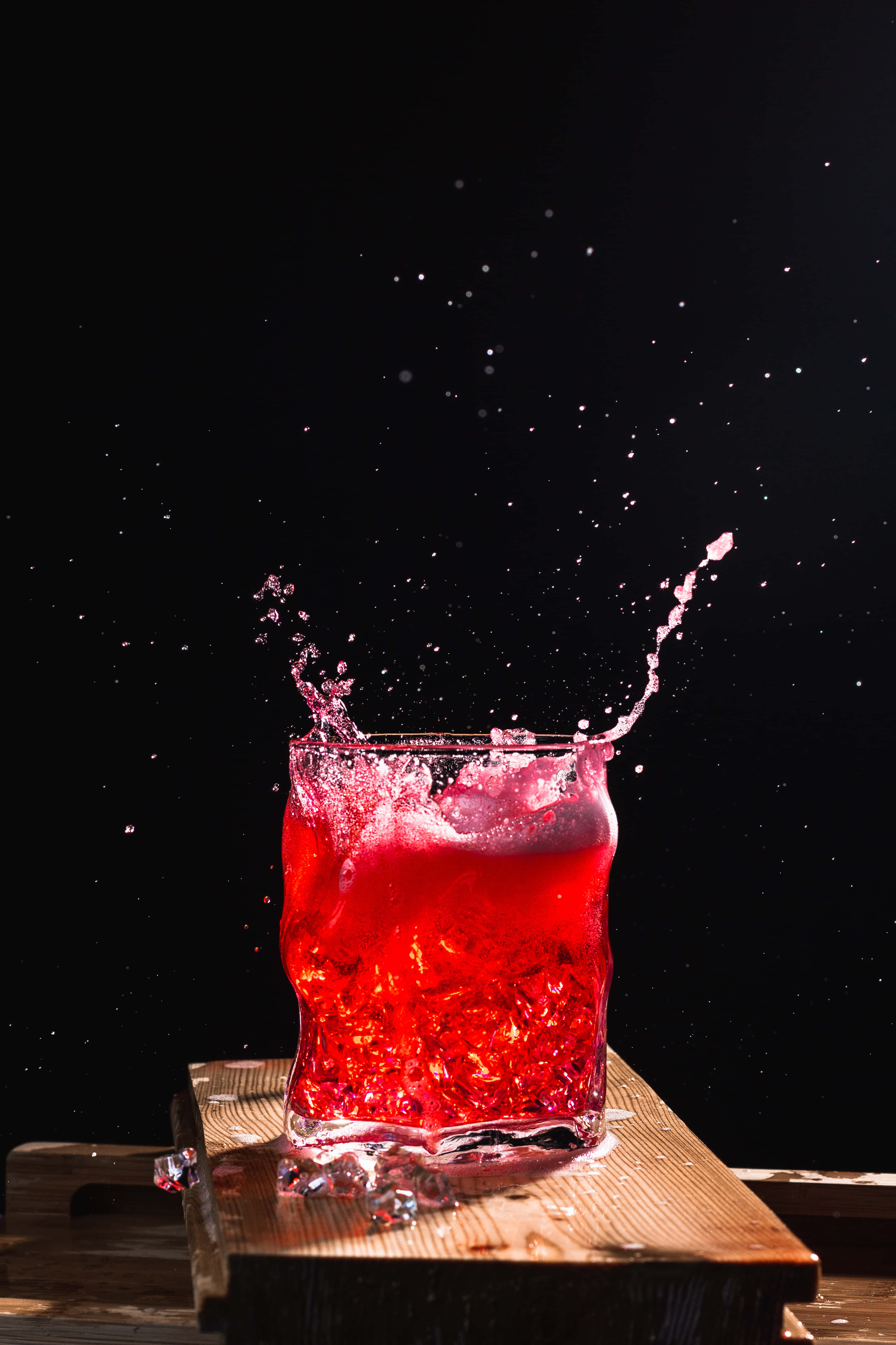 Cranberry Juice Cocktail, splash, textured glass, 4K Phone Wallpaper