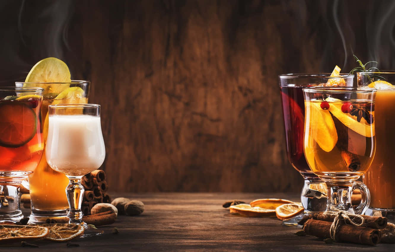 Cocktail On The Side, warm spiced drinks, citrus, HD Desktop Wallpaper