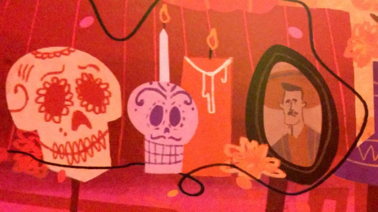 Coco Disney, sugar skulls, candles, HD Desktop Wallpaper