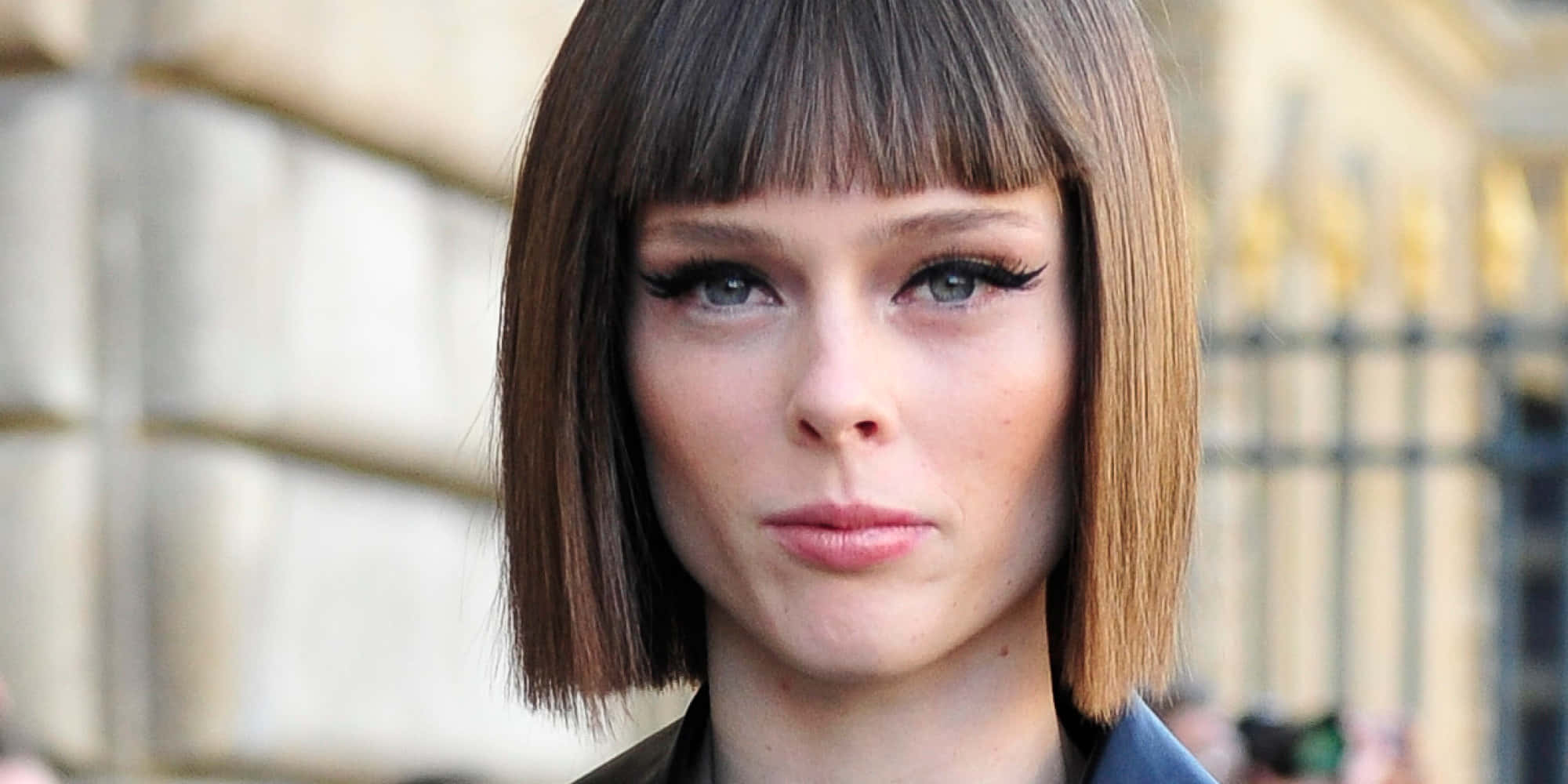 Coco Rocha, sharp bob haircut, bold eyelashes, Full HD Desktop Wallpaper