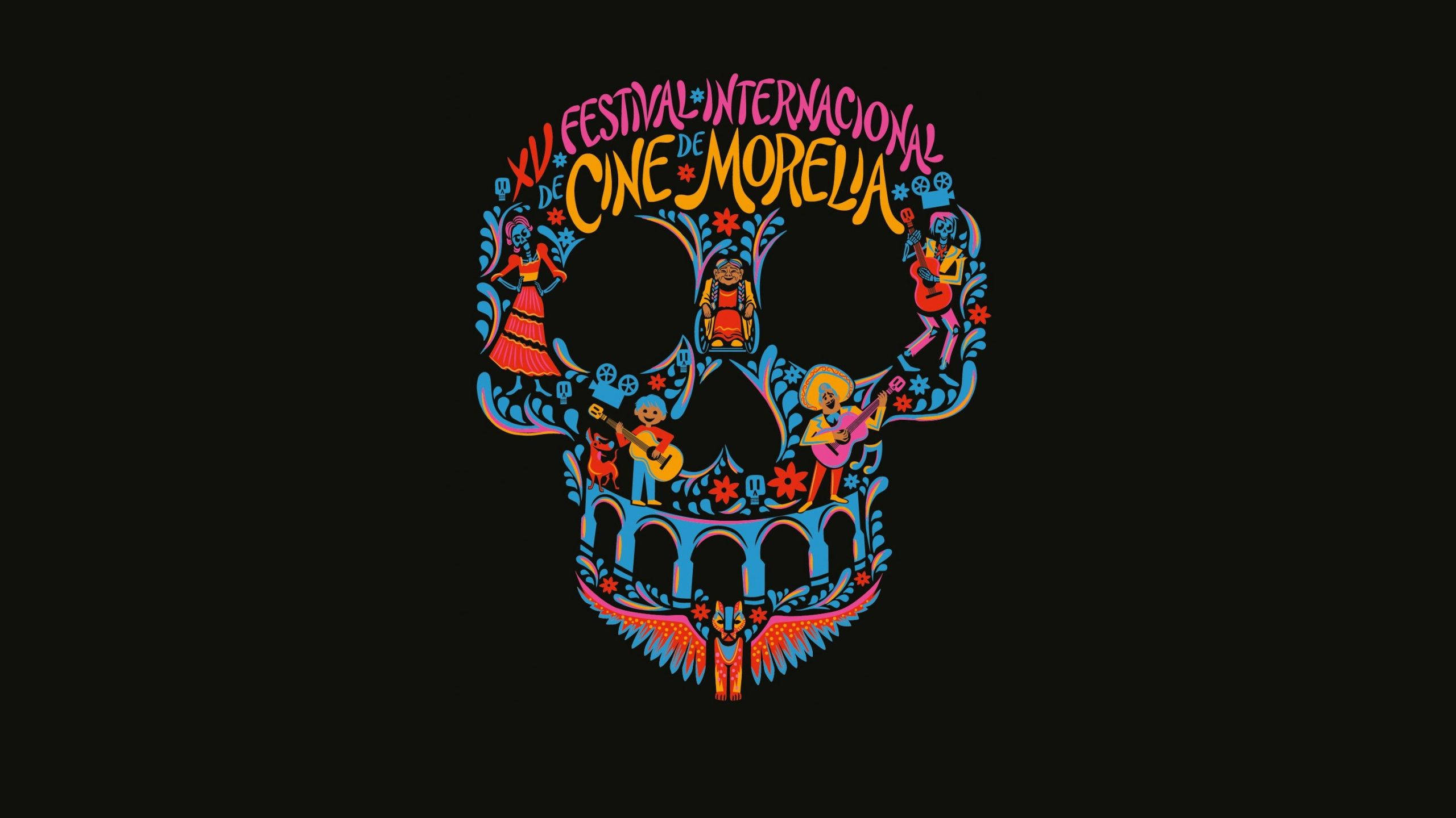 Coco, skull, musicians, 2K Desktop Wallpaper