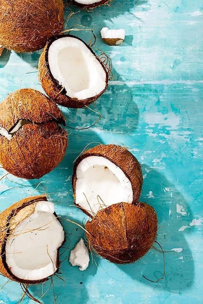 trendy summer iphone, coconuts, white flesh, SD Phone Wallpaper