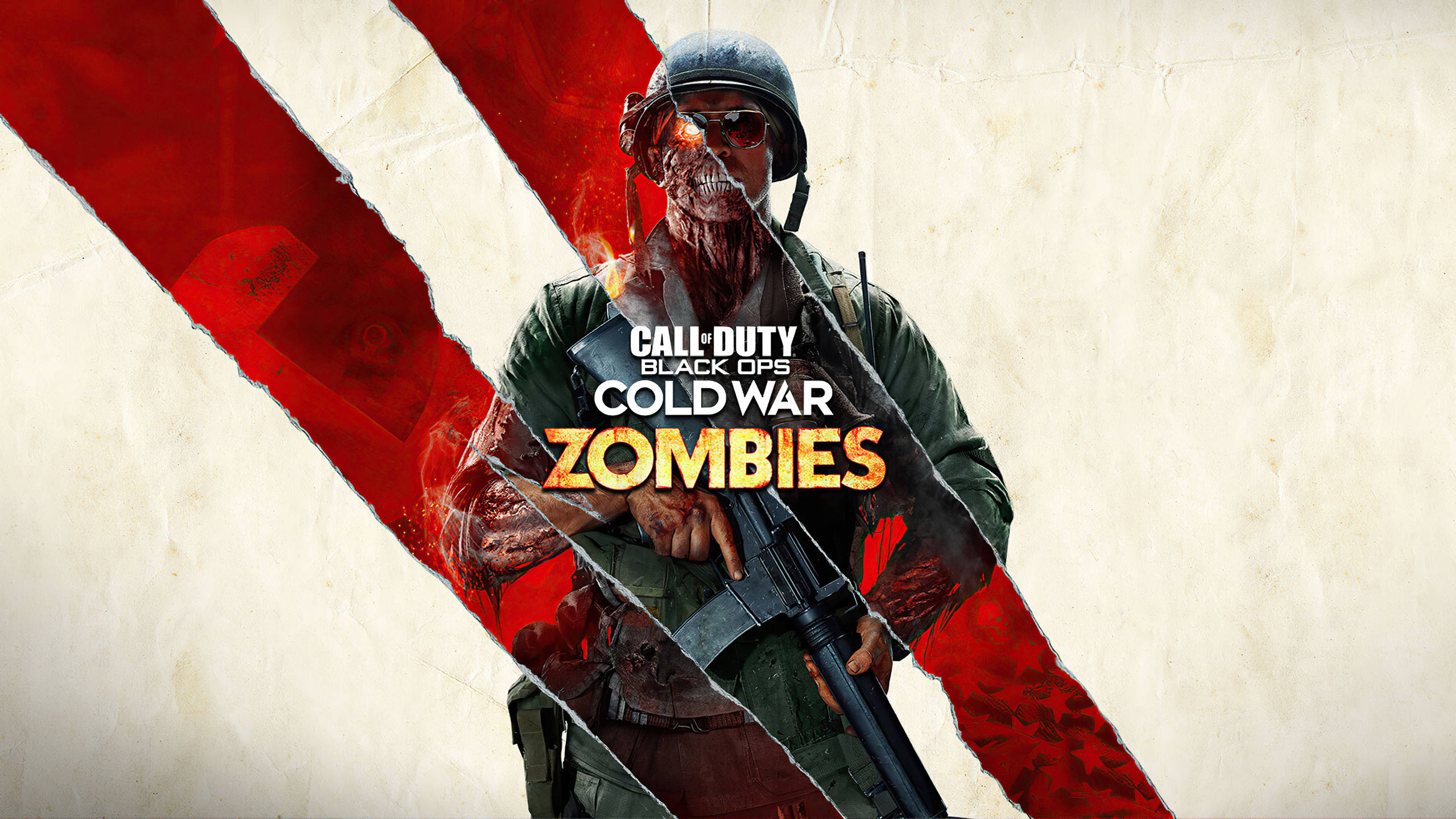 COD Cold War, half zombie, bloodied soldier, 2K Desktop Wallpaper