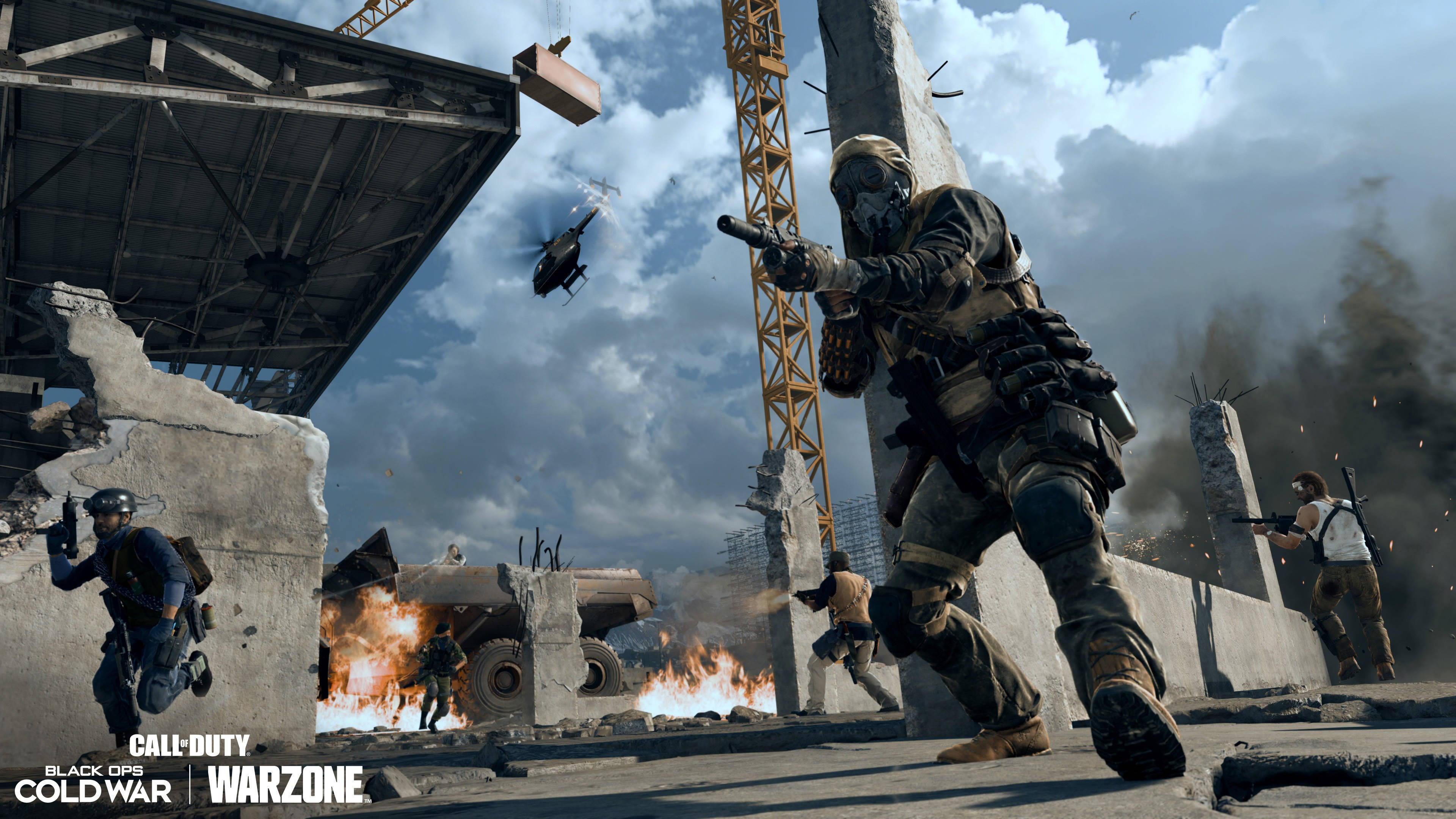 COD Cold War, collapsed building, tactical gear, 4K Desktop Wallpaper