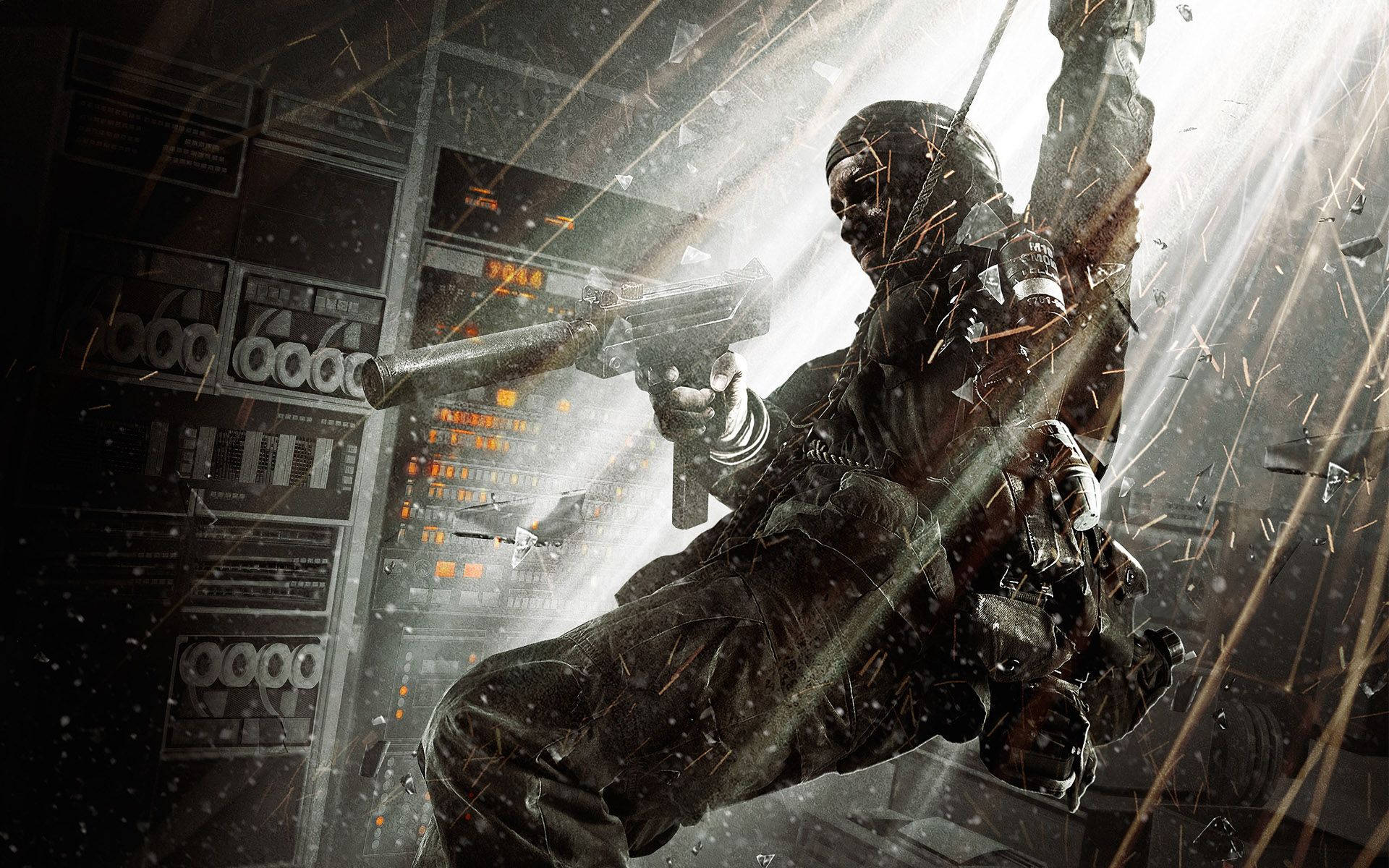 COD Cold War, tactical gear, shattered glass, Full HD Desktop Wallpaper