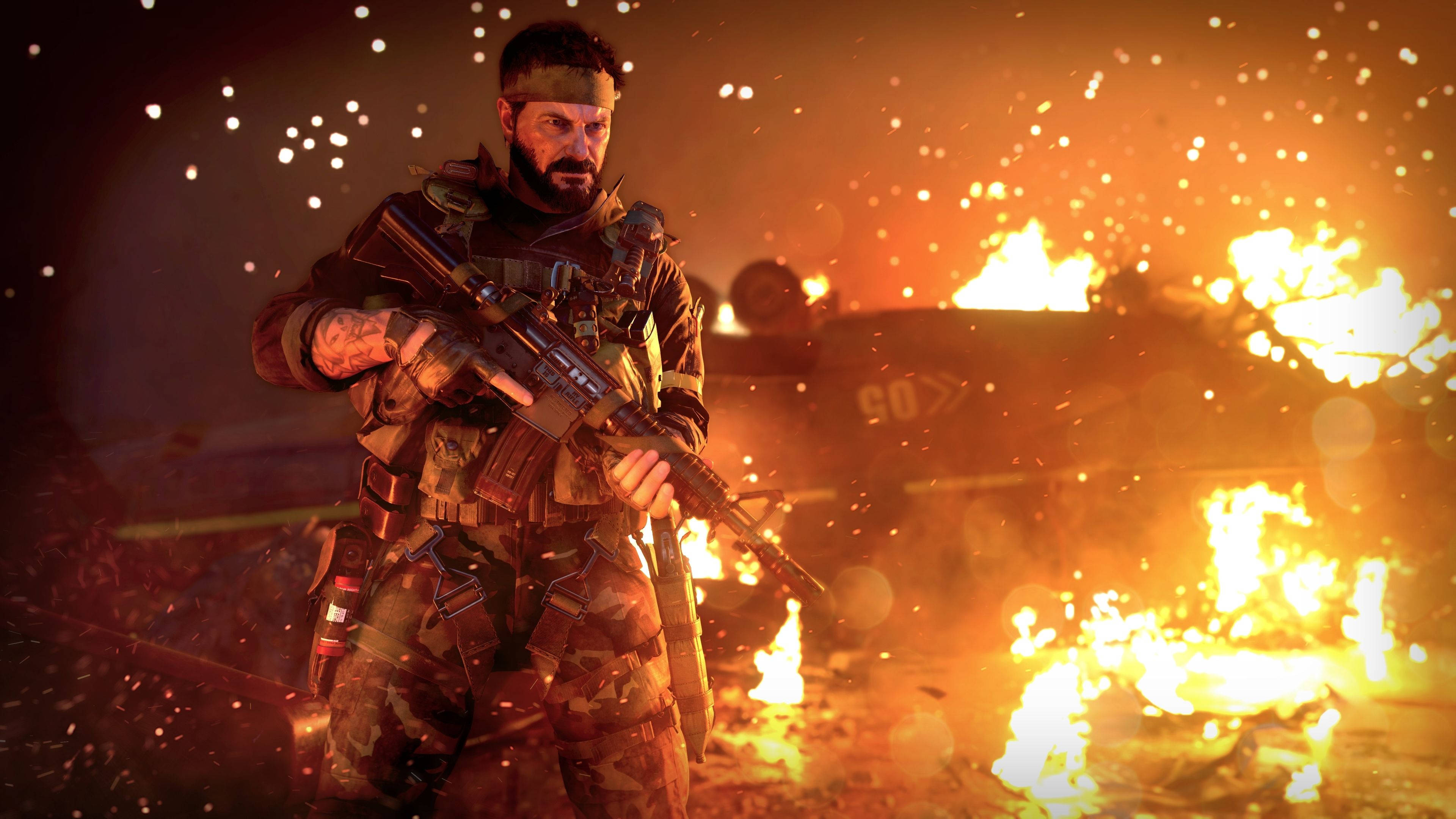 COD Cold War, bearded soldier, camouflage, 4K Desktop Wallpaper