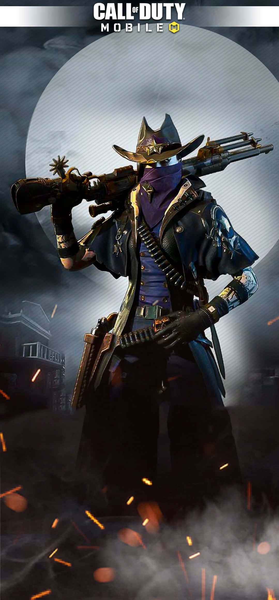 COD Mobile Character Skins, cowboy soldier, dark gear, Full HD Phone Wallpaper