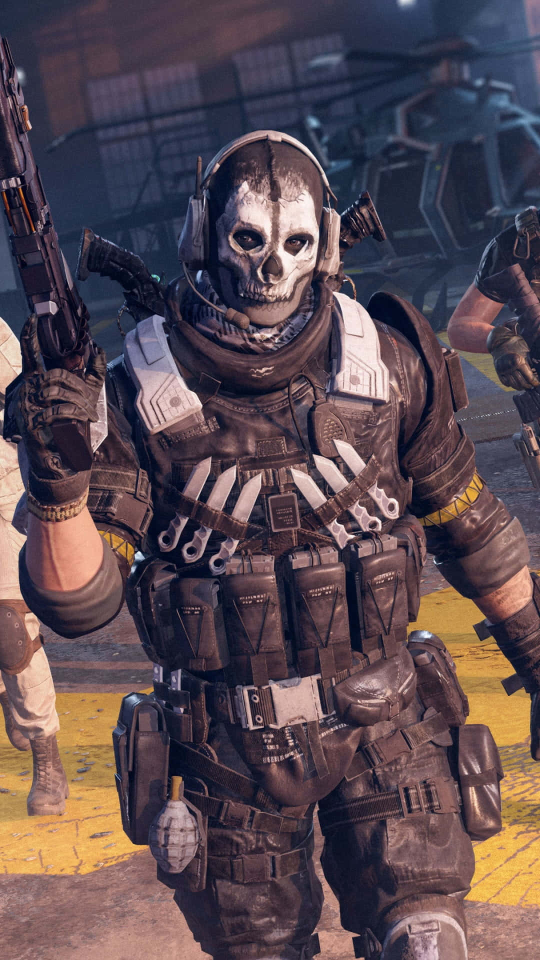 COD Mobile Character Skins, tactical gear, skull mask, Full HD Phone Wallpaper