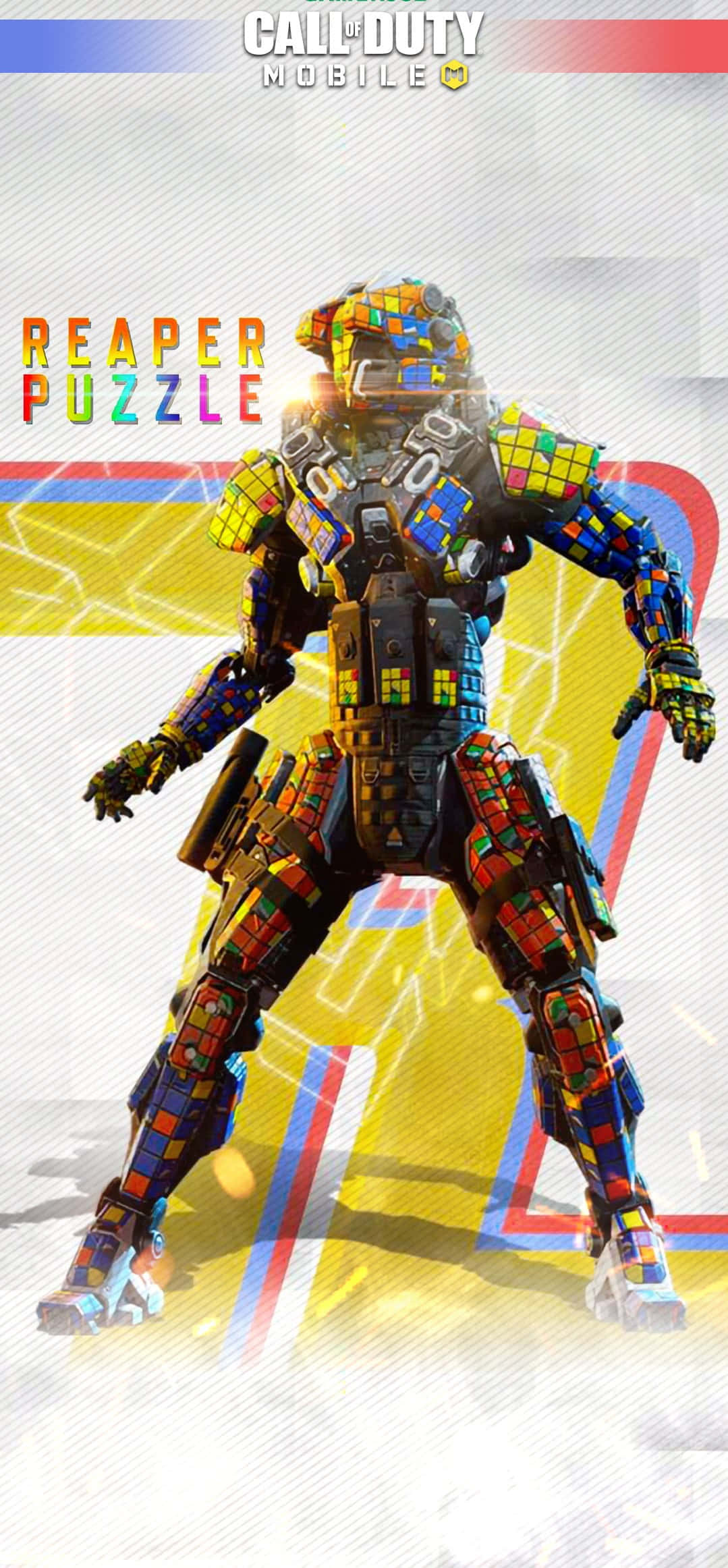 COD Mobile Character Skins, Rubik's cube themed armor, soldier, Full HD Phone Wallpaper