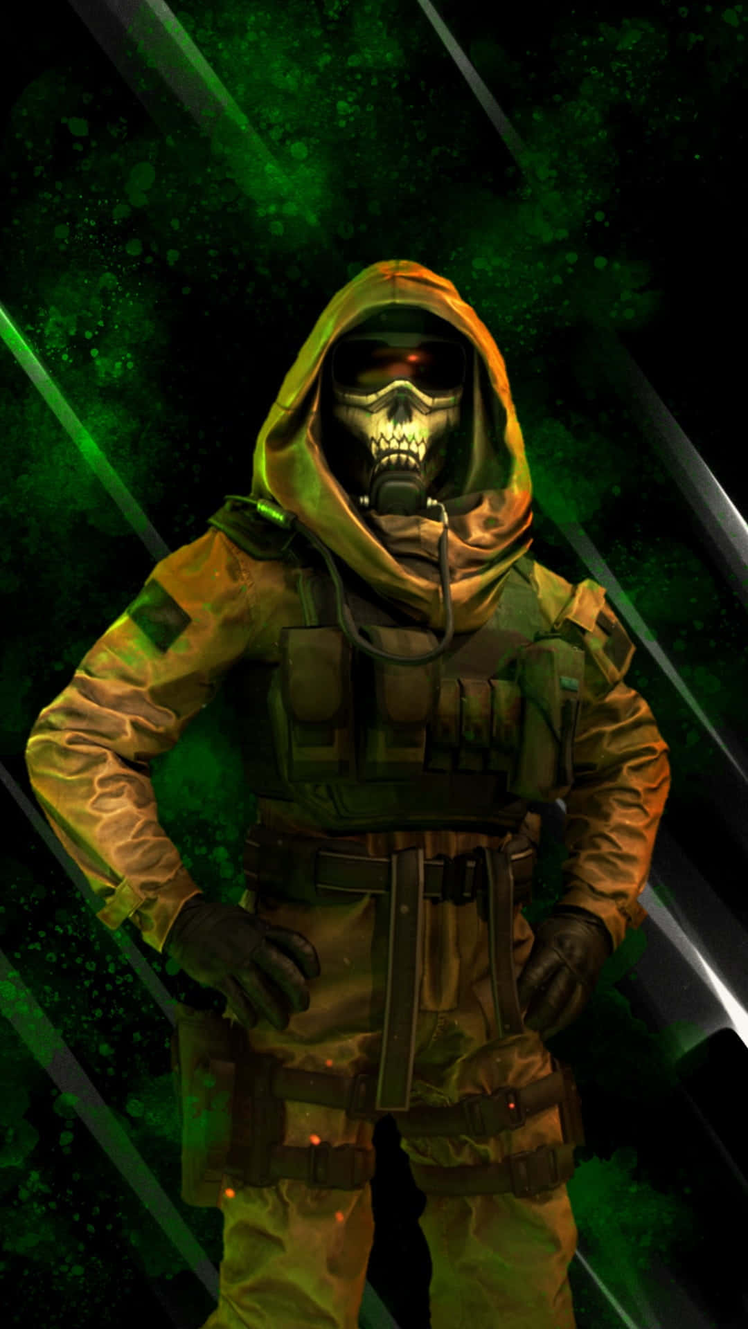 COD Mobile Character Skins, skull mask, tactical gear, Full HD Phone Wallpaper