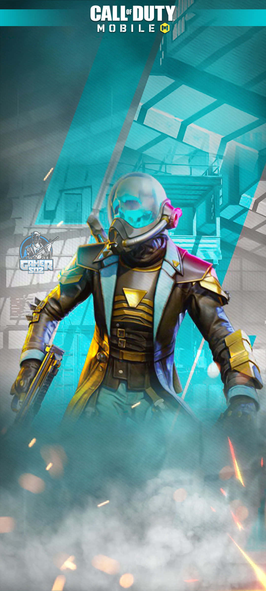 COD Mobile Character Skins, futuristic soldier, glowing helmet, Full HD Phone Wallpaper