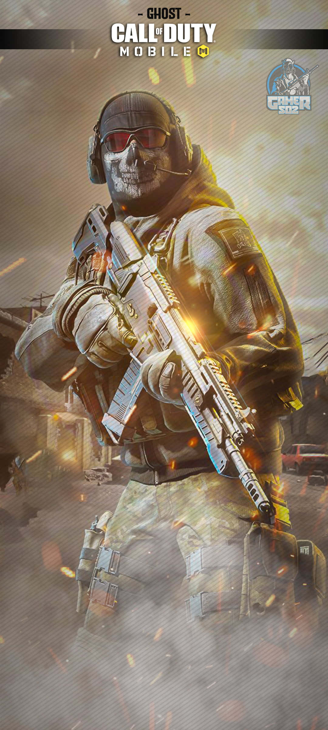 CoD Mobile Character Skins, skull mask, red goggles, Full HD Phone Wallpaper
