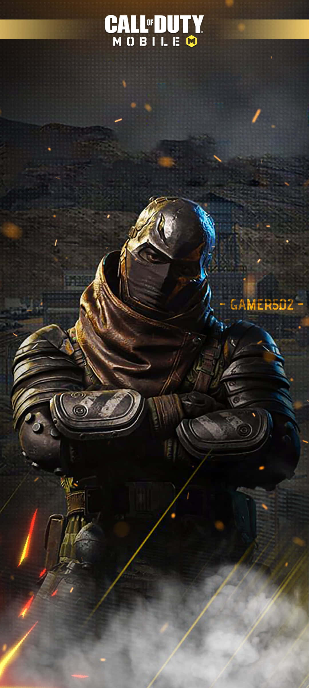 CoD Mobile Character Skins, tactical gear, fiery sparks, Full HD Phone Wallpaper