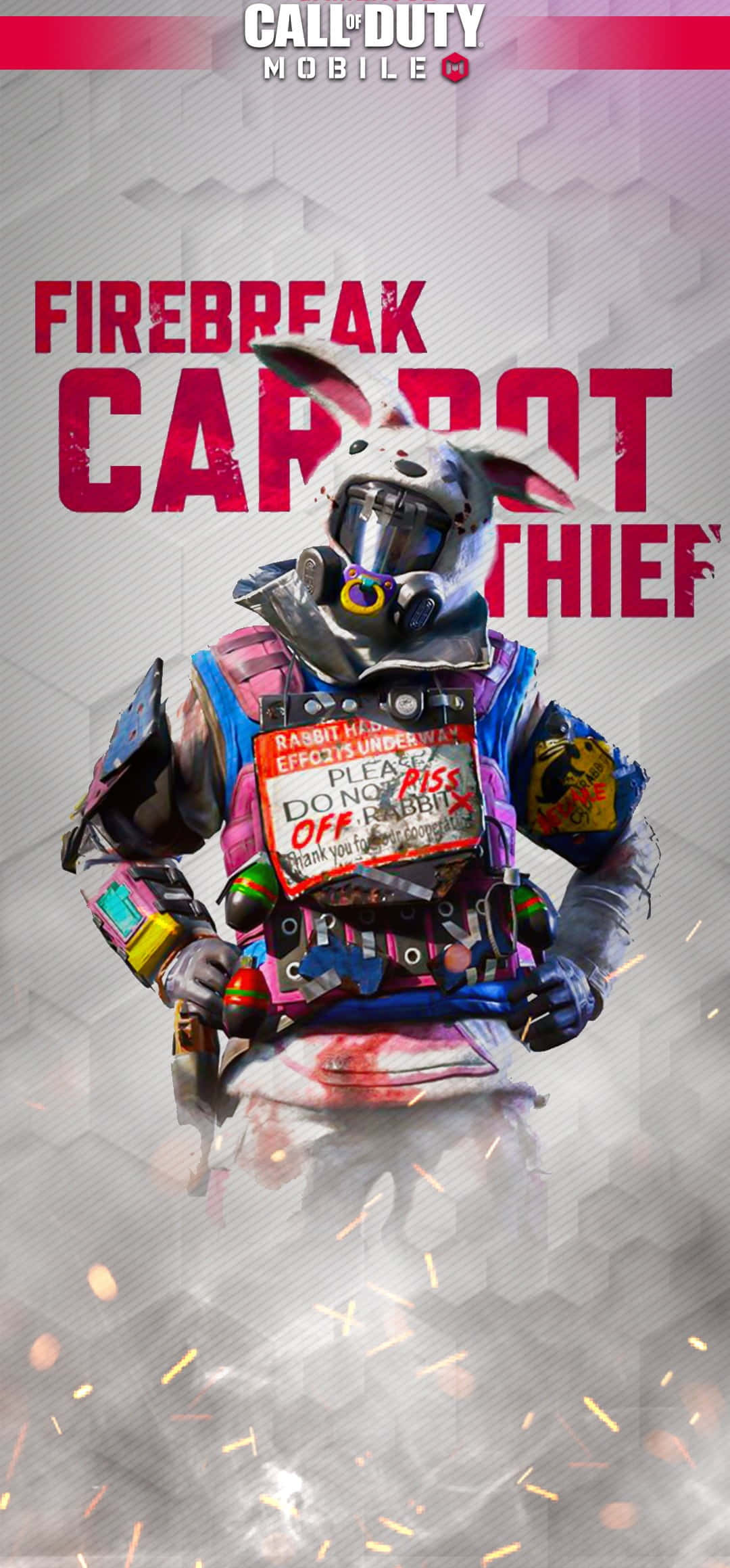 COD Mobile Character Skins, cartoonish armored rabbit thief, gas mask, Full HD Phone Wallpaper