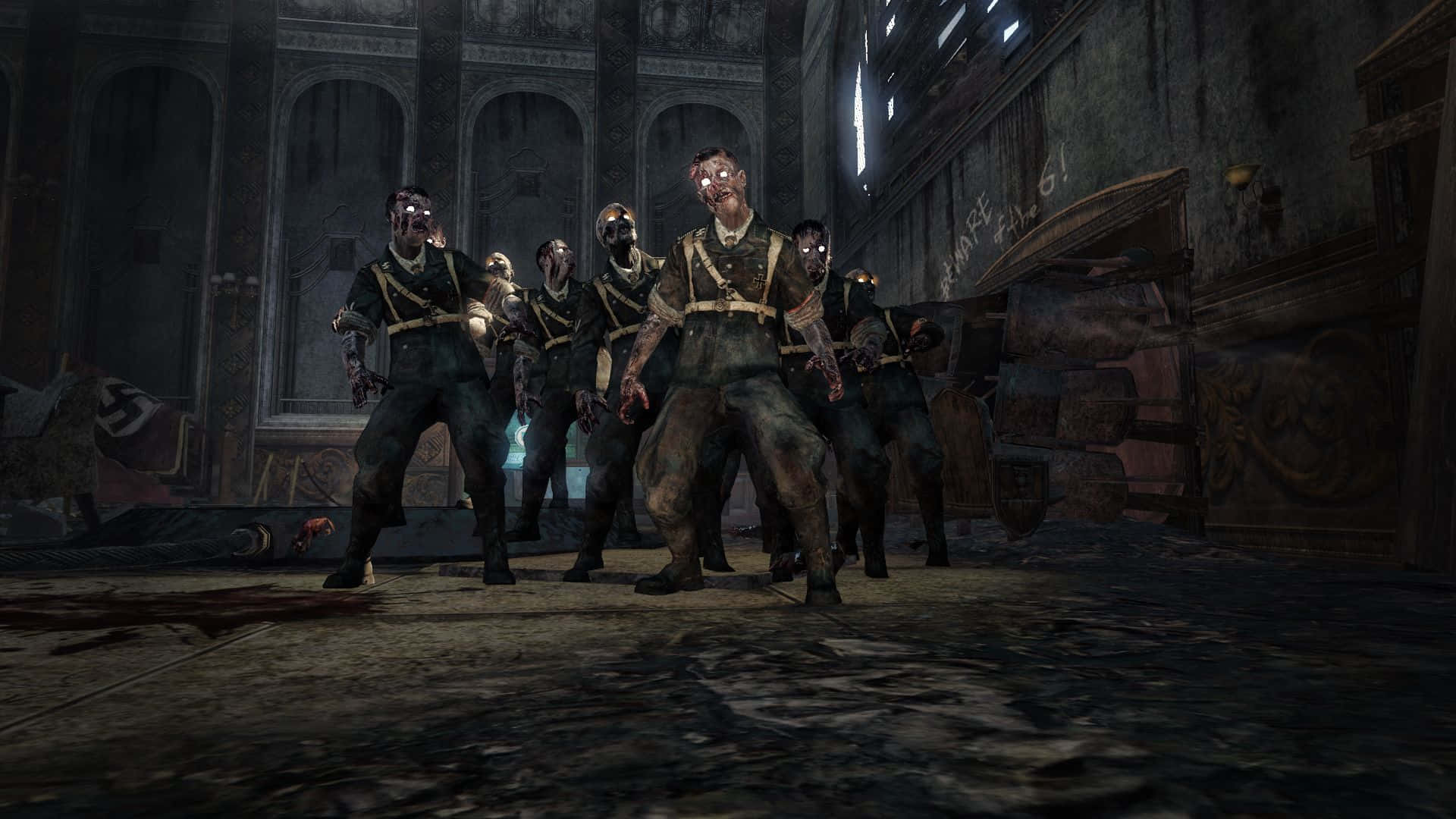Cod Zombies, zombie soldiers, tattered uniforms, Full HD Desktop Wallpaper