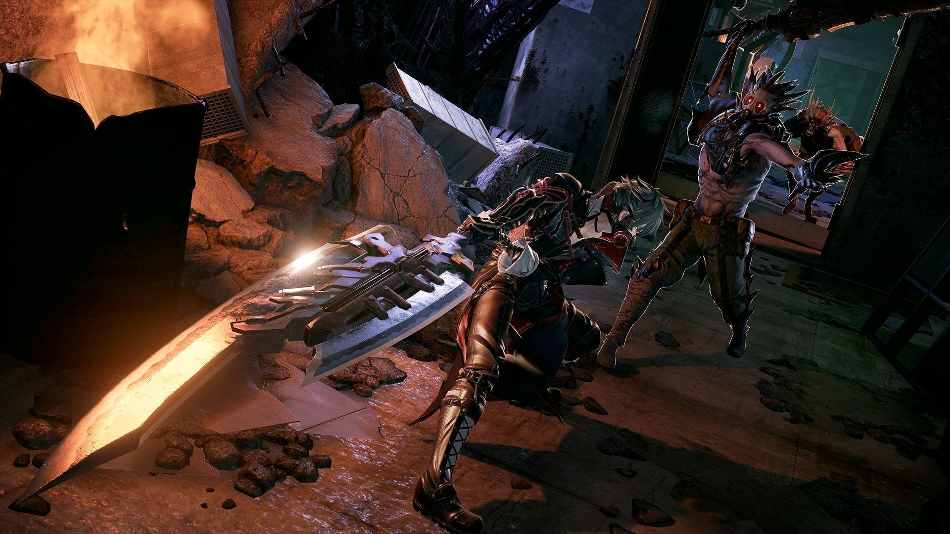 Code Vein, glowing sword, monstrous enemy, Full HD Desktop Wallpaper