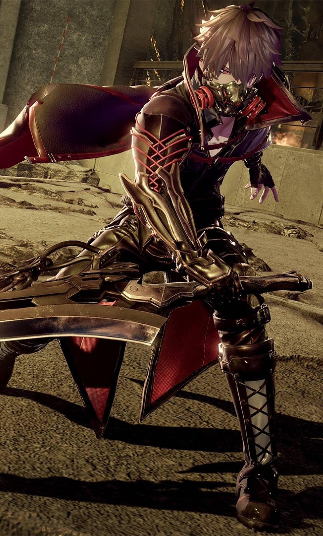 Code Vein, cyberpunk warrior, silver hair, Full HD Phone Wallpaper