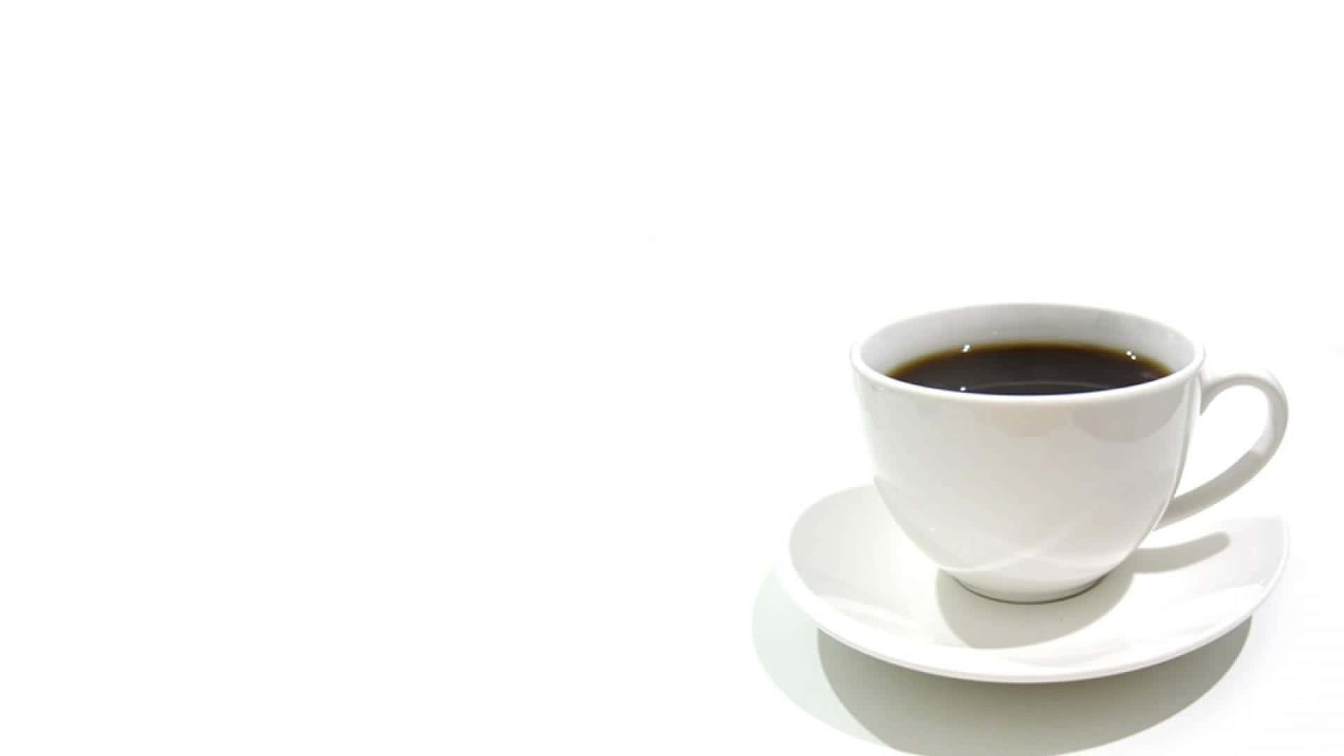 white coffee cup, dark brew, matching saucer, Full HD Desktop Wallpaper