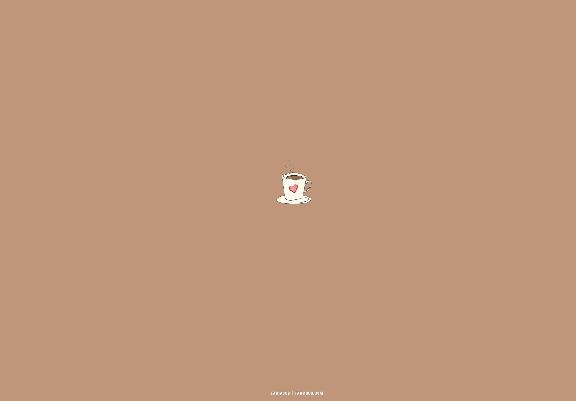 white coffee cup, red heart, steam, Full HD Desktop Wallpaper