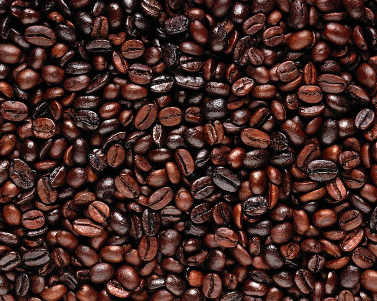dark roasted coffee beans, glossy surfaces, creases, HD Desktop Wallpaper