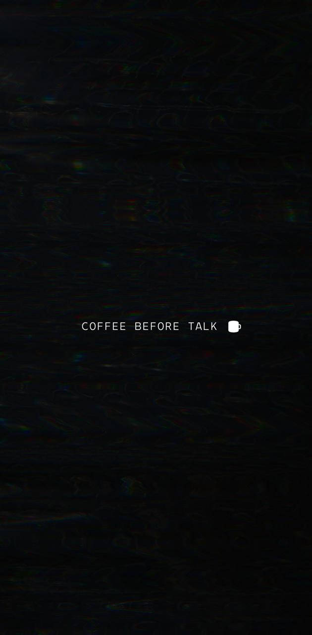 coffee before talk, coffee cup icon, dark glitchy background, HD Phone Wallpaper