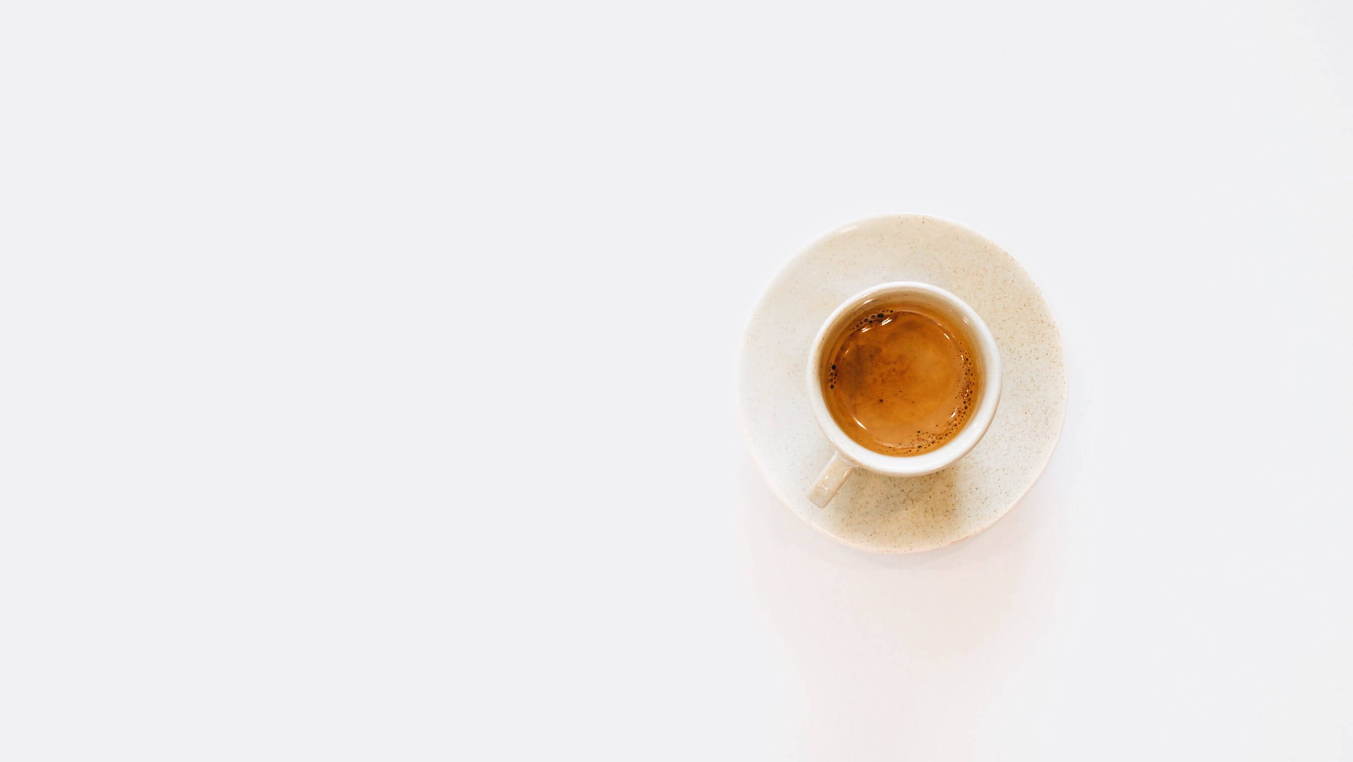 white ceramic coffee cup, dark coffee, matching saucer, 2K Desktop Wallpaper