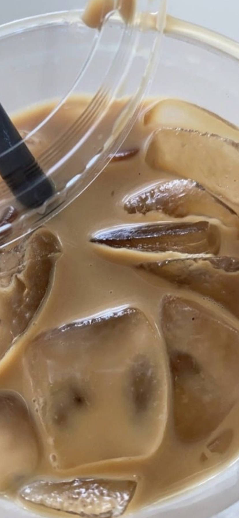 iced coffee, caramel swirls, melting ice cubes, HD Phone Wallpaper