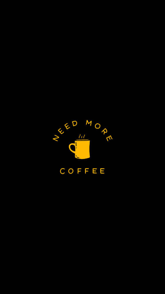 yellow coffee mug, black background, minimalist, SD Phone Wallpaper